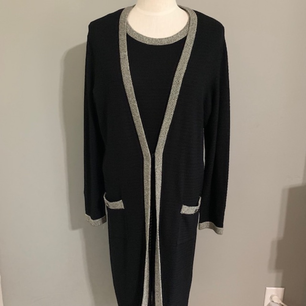 Jones New York 2 Piece Long Sweater & Tank Size M